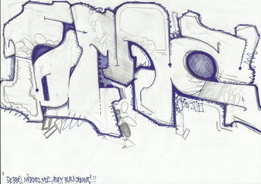 Graffiti Sketch in Saa - Photo by JAMAL - fomz, snok, znok (2014)