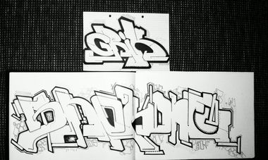 Graffiti Sketch - Photo by JAMAL - snok, znok (2015)