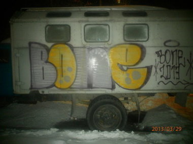 Graffiti Bombing in Kyiv - Photo by JBoneStyle81 - bone (2013)
