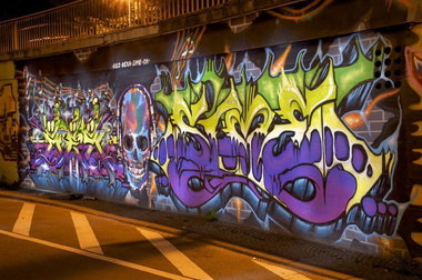 Graffiti Wall - Photo by JJoe - Ges, Bexa, Sime