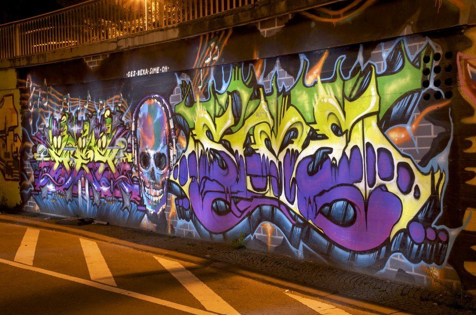 Graffiti Wall - Photo by JJoe - Ges, Bexa, Sime