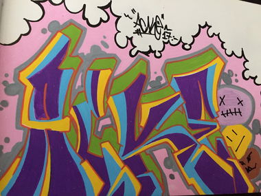 Graffiti Sketch in Eskilstuna - Photo by JONESBSR13 - Jones (2016)