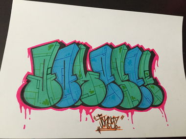 Graffiti Sketch in Eskilstuna - Photo by JONESBSR13 - Jones (2016)