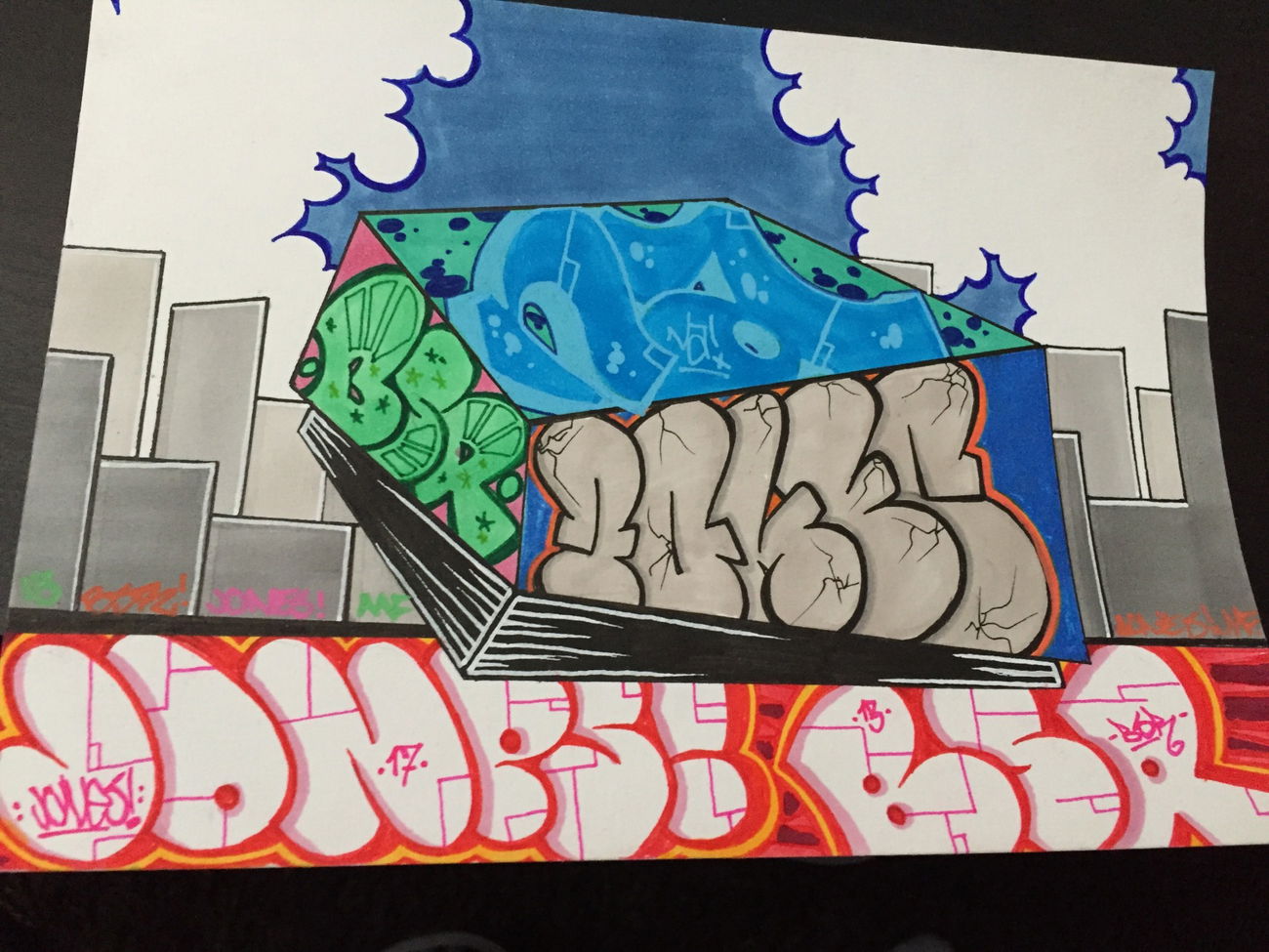 Graffiti Sketch in Eskilstuna - Photo by JONESBSR13 - Jones (2016)