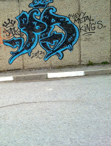 Graffiti Bombing in Bulgaria - Photo by JackPA - PA, JACK