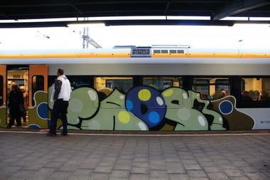 Graffiti Train - Photo by Jacques - Taps, Topsprayer
