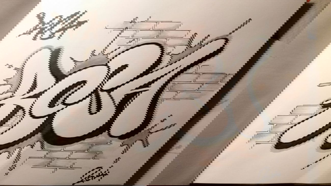 Graffiti Sketch - Photo by Jane_68 - Rosa (2014)