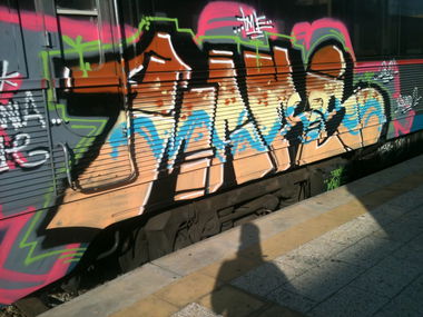 Graffiti Train in Lagos - Photo by JangoAsyl - Mars, Portugal, Faro (2012)