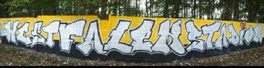 Graffiti Wall - Photo by JaqOne - Westfalenstadion, Dortmund, Borussia (2012)