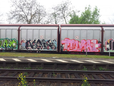 Graffiti Train - Photo by JemandAnders - diay, deay, SM