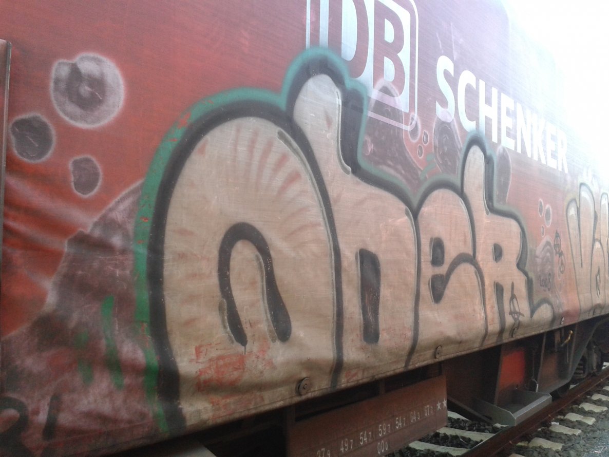 Graffiti Train - Photo by JemandAnders - oder, fr8, Freight