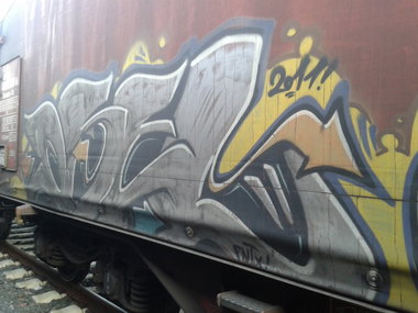 Graffiti Train - Photo by JemandAnders - osel, fr8, Freight