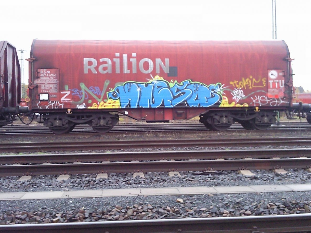 Graffiti Train - Photo by JemandAnders - nurso, fr8, Freight