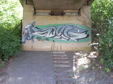 Graffiti Bombing - Photo by JemandAnders - mal, RBS