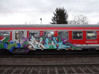 Graffiti Train - Photo by JemandAnders - zlik, AK47