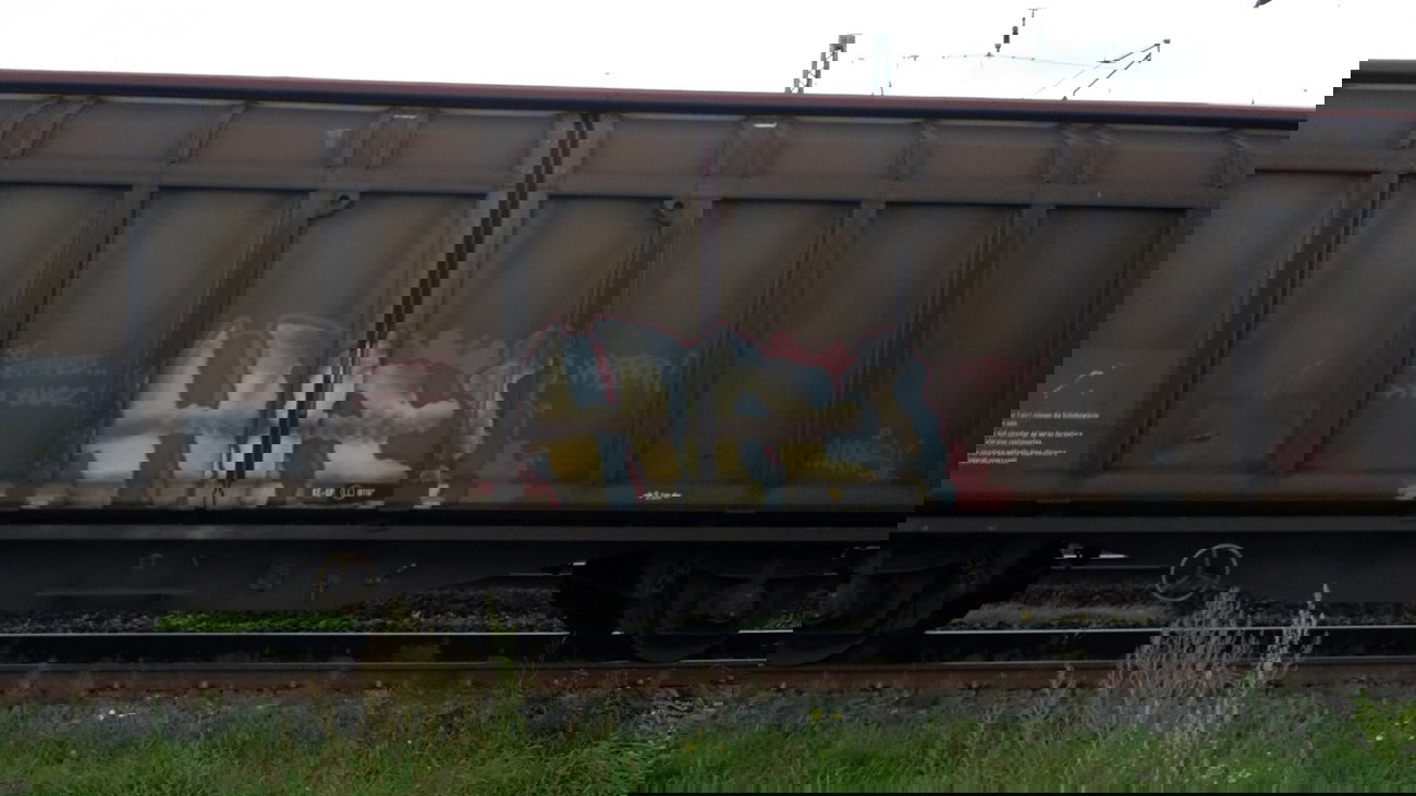 Graffiti Train - Photo by JemandAnders - HA, fr8, Freight