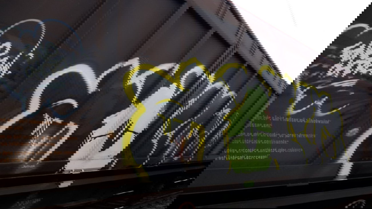 Graffiti Train - Photo by JemandAnders - fone, OH, fr8