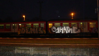 Graffiti Train - Photo by JemandAnders - denk, share