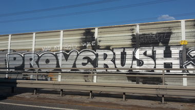 Graffiti Bombing - Photo by JemandAnders - prove, rush