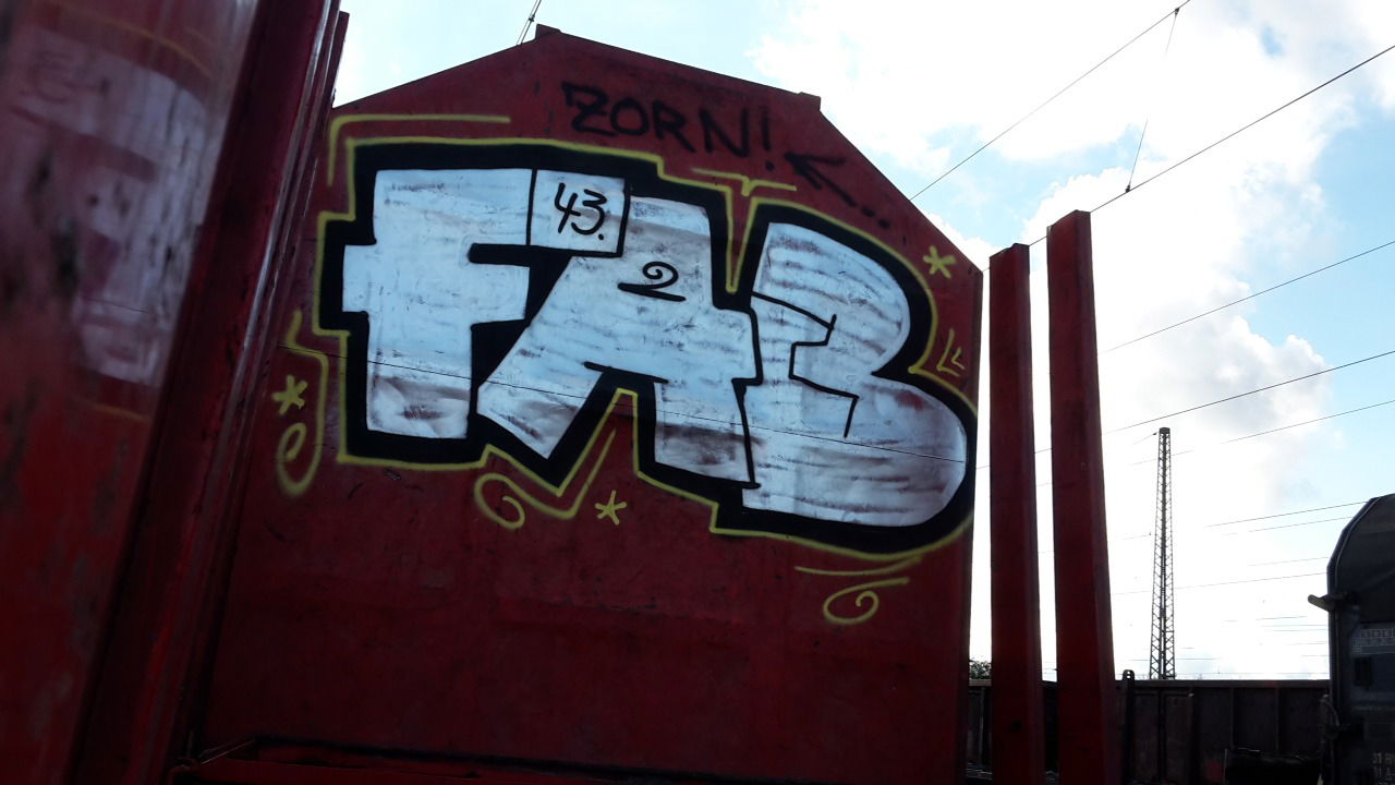 Graffiti Train - Photo by JemandAnders - FAB, 43, zorn
