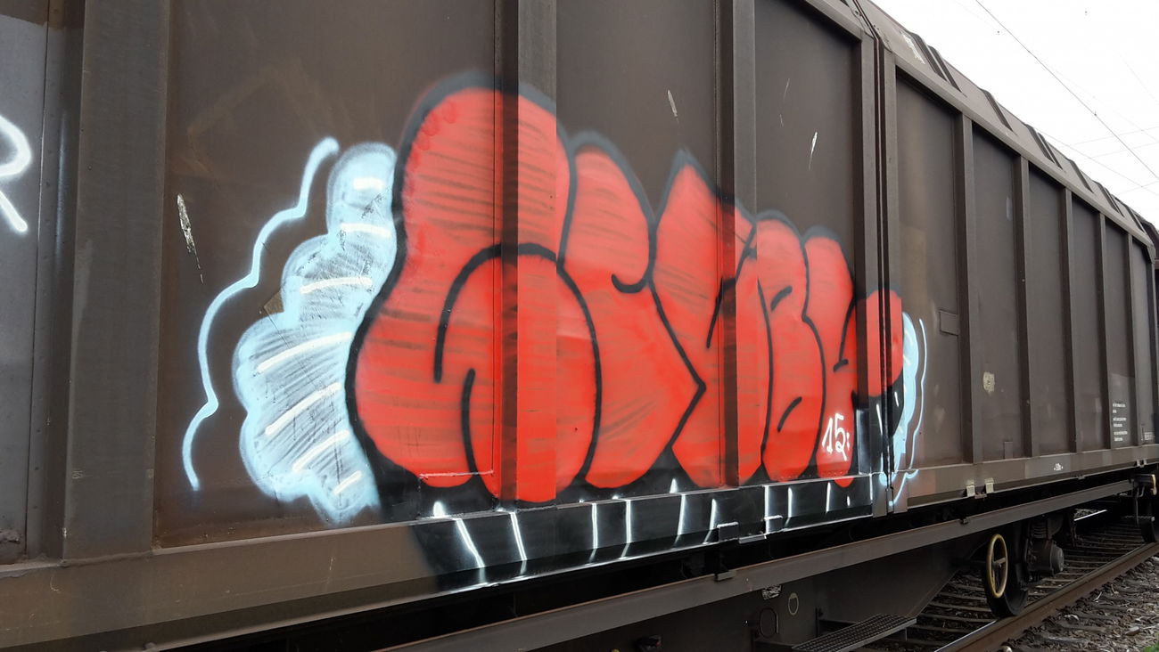 Graffiti Train - Photo by JemandAnders - scuby, fr8, Freight