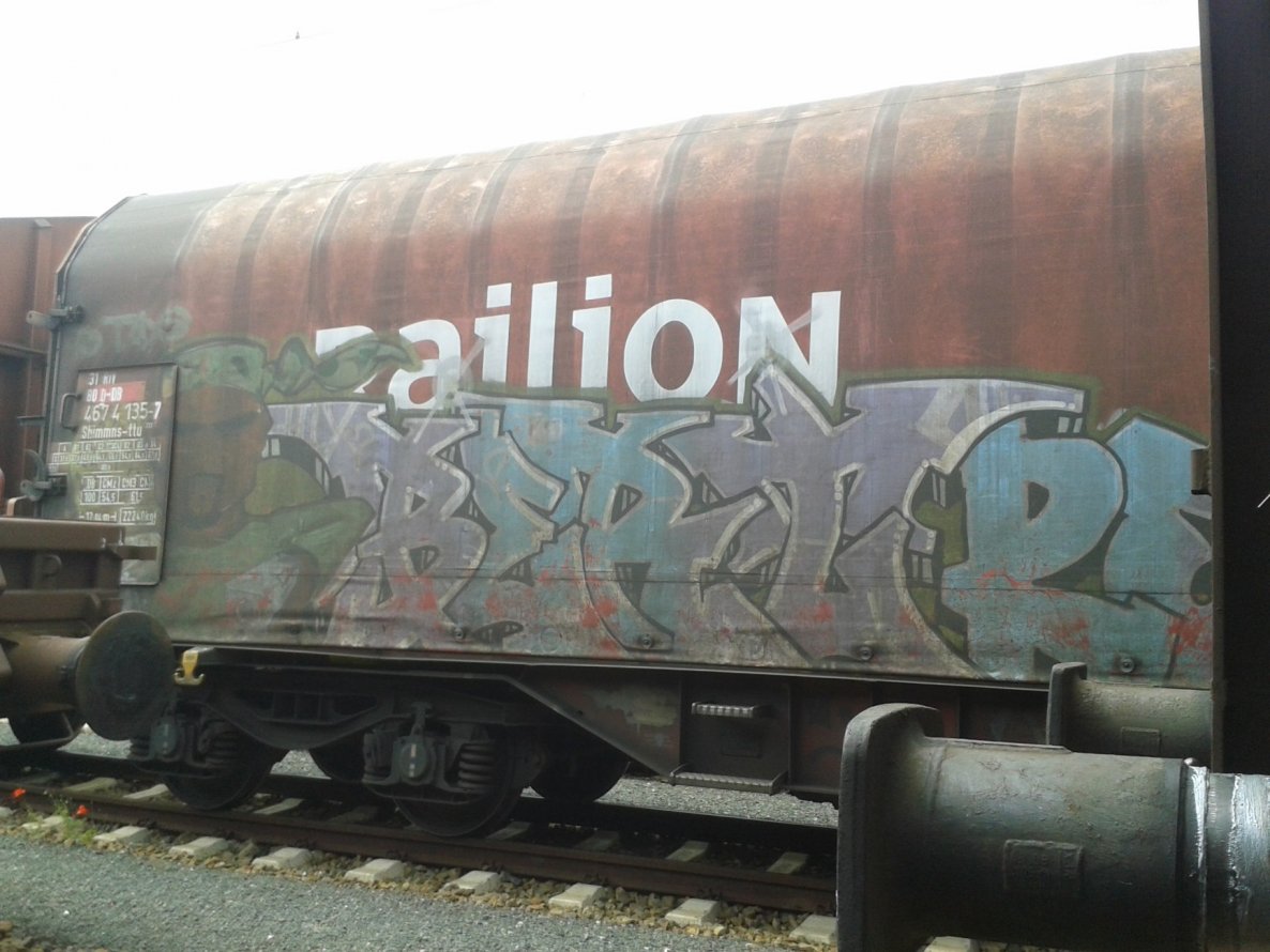 Graffiti Train - Photo by JemandAnders - bert, fr8, Freight