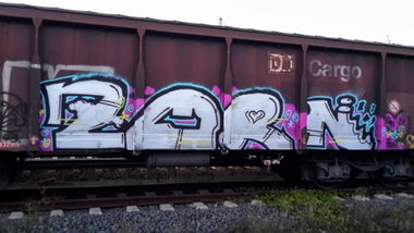 Graffiti Train - Photo by JemandAnders - zorn, Freight, fr8