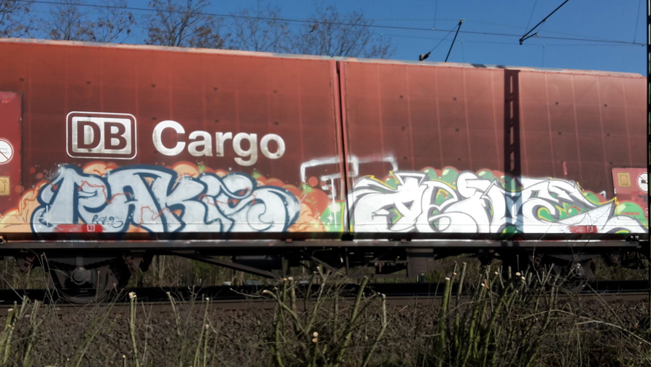 Graffiti Train - Photo by JemandAnders - rakis, Freight, fr8