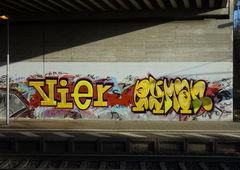 Graffiti Wall - Photo by JemandAnders - vier, eyman