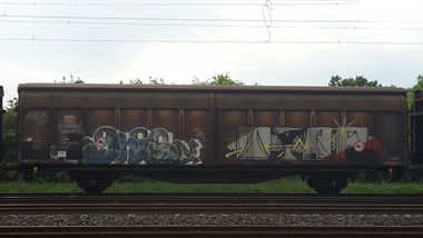 Graffiti Train - Photo by JemandAnders - fr8, Freight