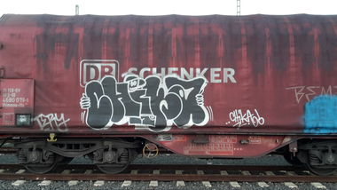 Graffiti Train - Photo by JemandAnders - chika, Freight, fr8