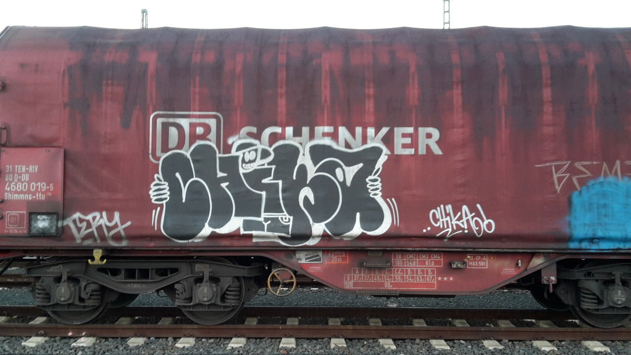 Graffiti Train - Photo by JemandAnders - chika, Freight, fr8