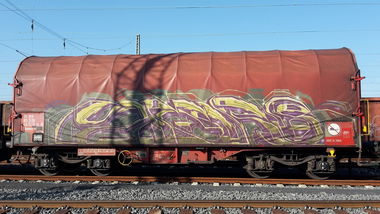 Graffiti Train - Photo by JemandAnders - stero, fr8, Freight