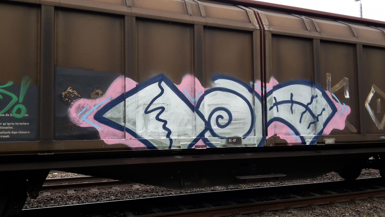 Graffiti Train - Photo by JemandAnders - fr8, Freight