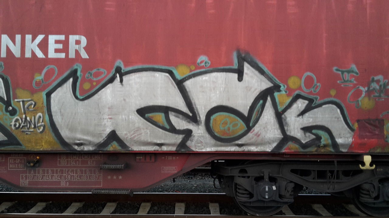 Graffiti Train - Photo by JemandAnders - TC, Freight, fr8