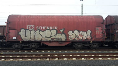 Graffiti Train - Photo by JemandAnders - unze, spam, fr8
