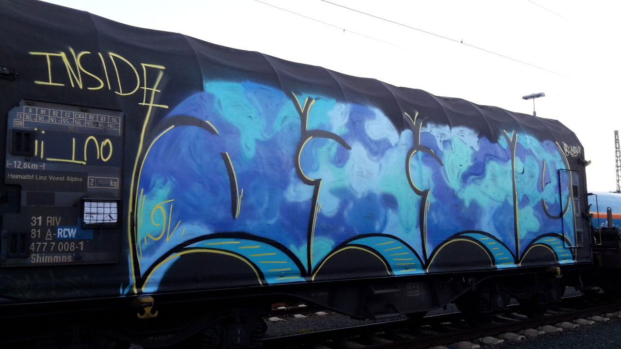 Graffiti Train - Photo by JemandAnders - affe, Freight, fr8