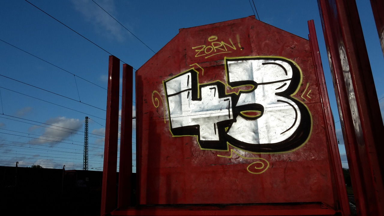 Graffiti Train - Photo by JemandAnders - 43, zorn, Freight