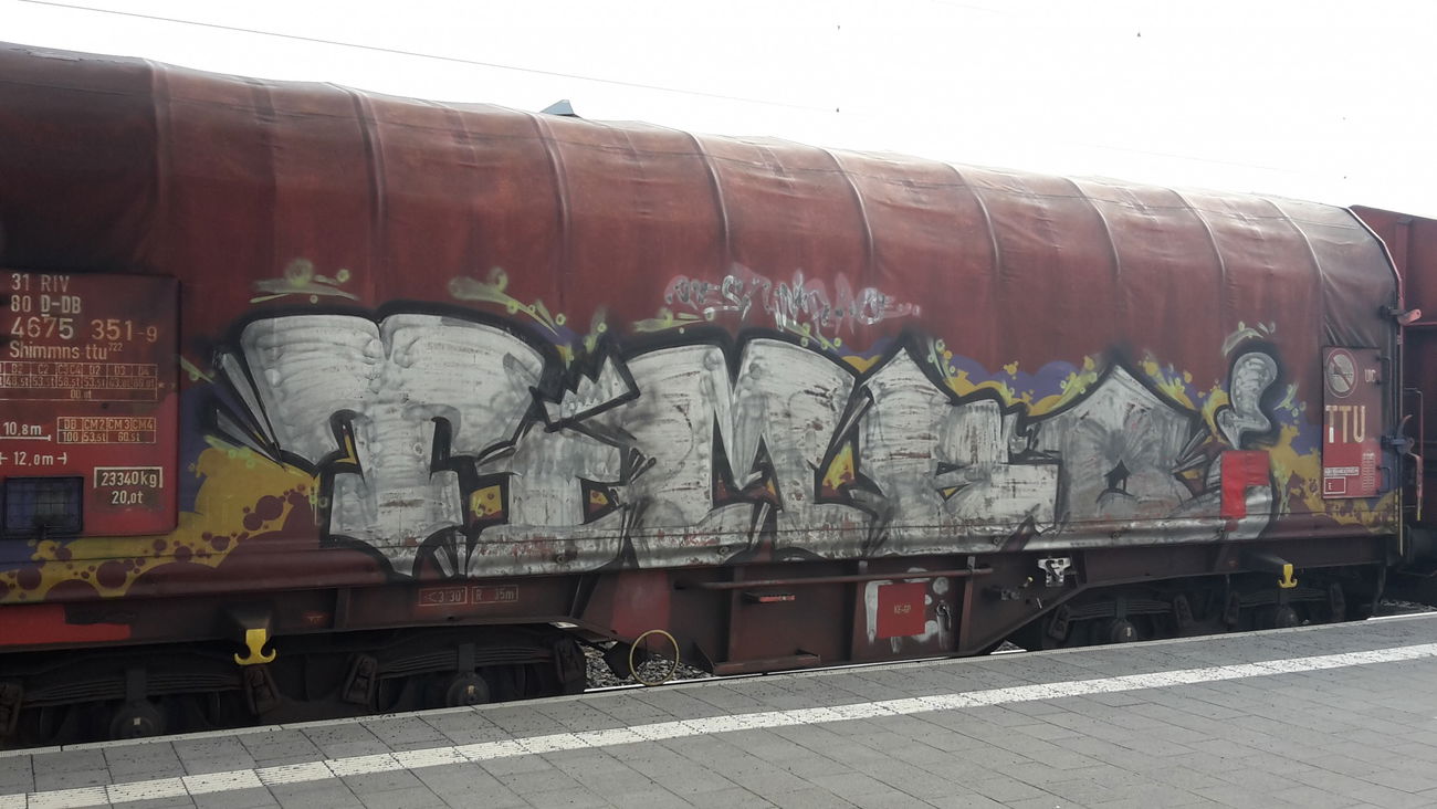 Graffiti Train - Photo by JemandAnders - timbo, Freight, fr8