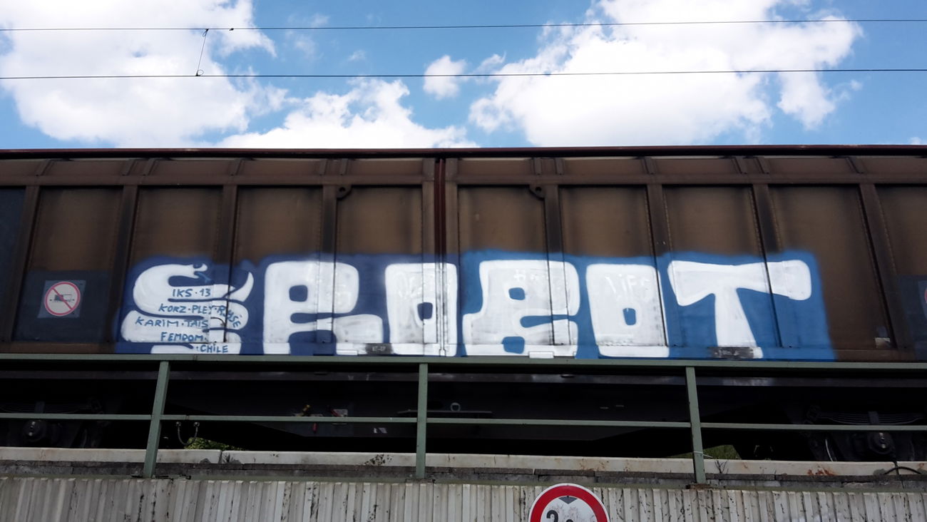 Graffiti Train - Photo by JemandAnders - robot, fr8, Freight