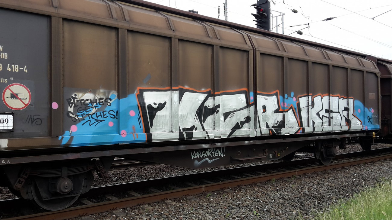 Graffiti Train - Photo by JemandAnders - KSR, fr8, Freight