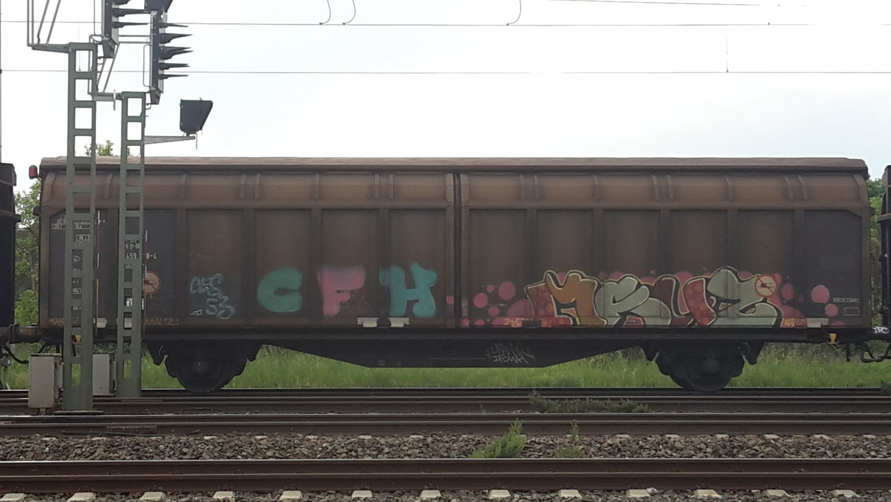 Graffiti Train - Photo by JemandAnders - mauz, fr8, Freight