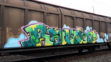 Graffiti Train - Photo by JemandAnders - rambo, Freight, fr8