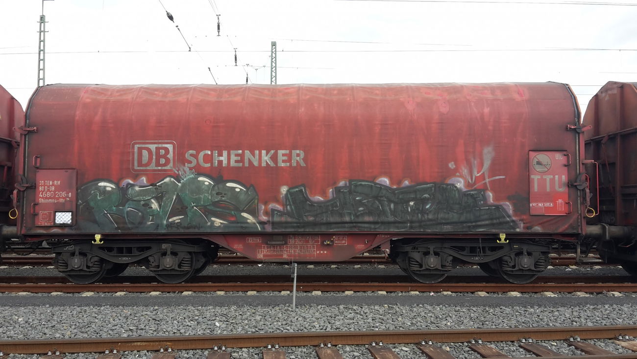 Graffiti Train - Photo by JemandAnders - raps, blutig, Freight