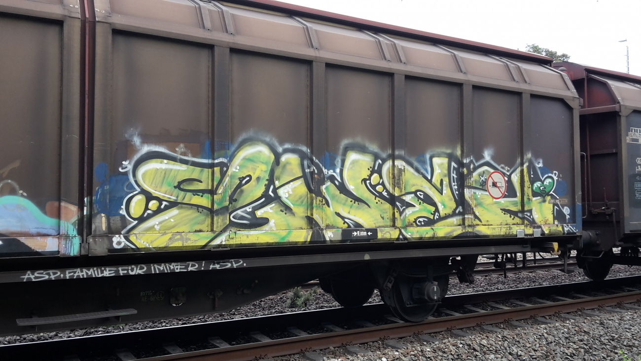 Graffiti Train - Photo by JemandAnders - ASP, fr8, Freight