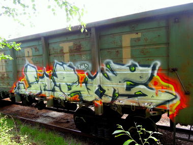 Graffiti Train in Spb - Photo by Jeros - Jeros