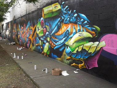 Graffiti Wall in Guadalajara - Photo by Jes - Meeting, Of, Styles (2013)