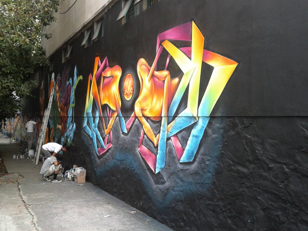 Graffiti Wall in Guadalajara - Photo by Jes - Meeting, Of, Styles (2013)