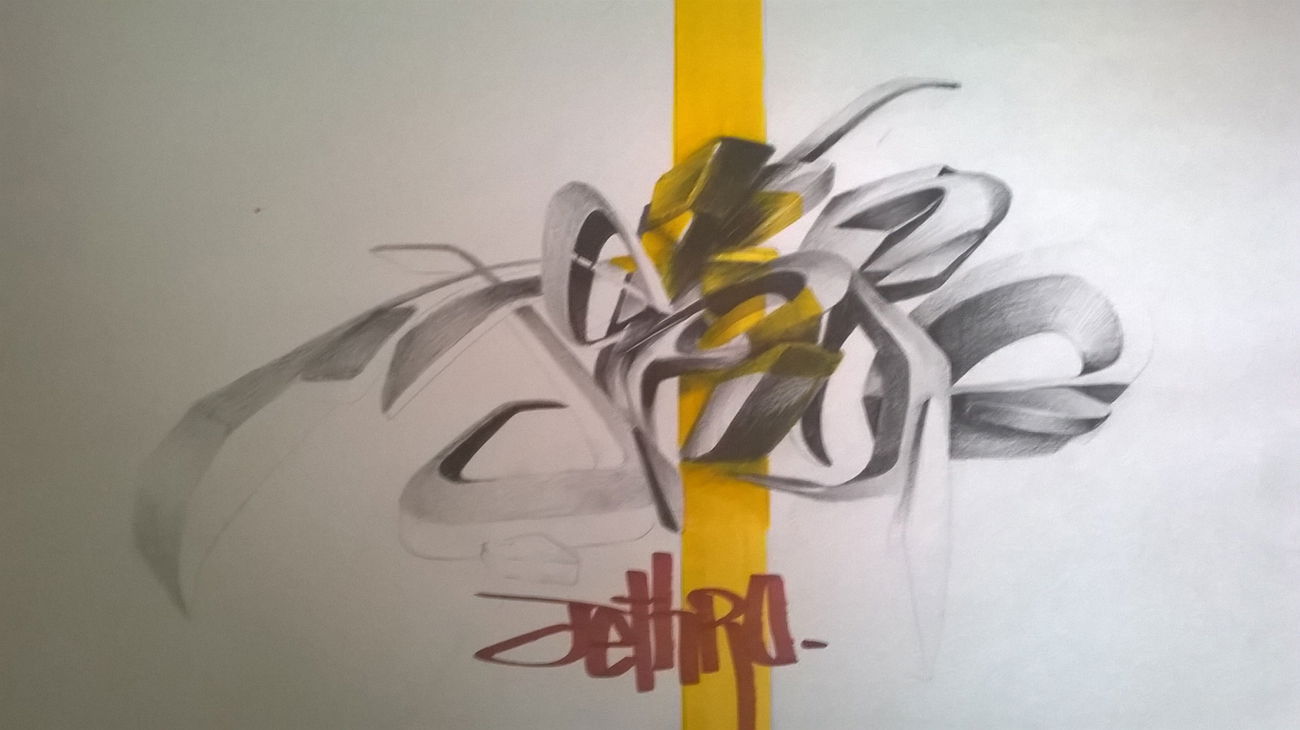 Graffiti Sketch - Photo by Jethro - Jethro, 3d, graffiti (2017)