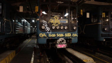 Graffiti Train in Moscow - Photo by Jetro